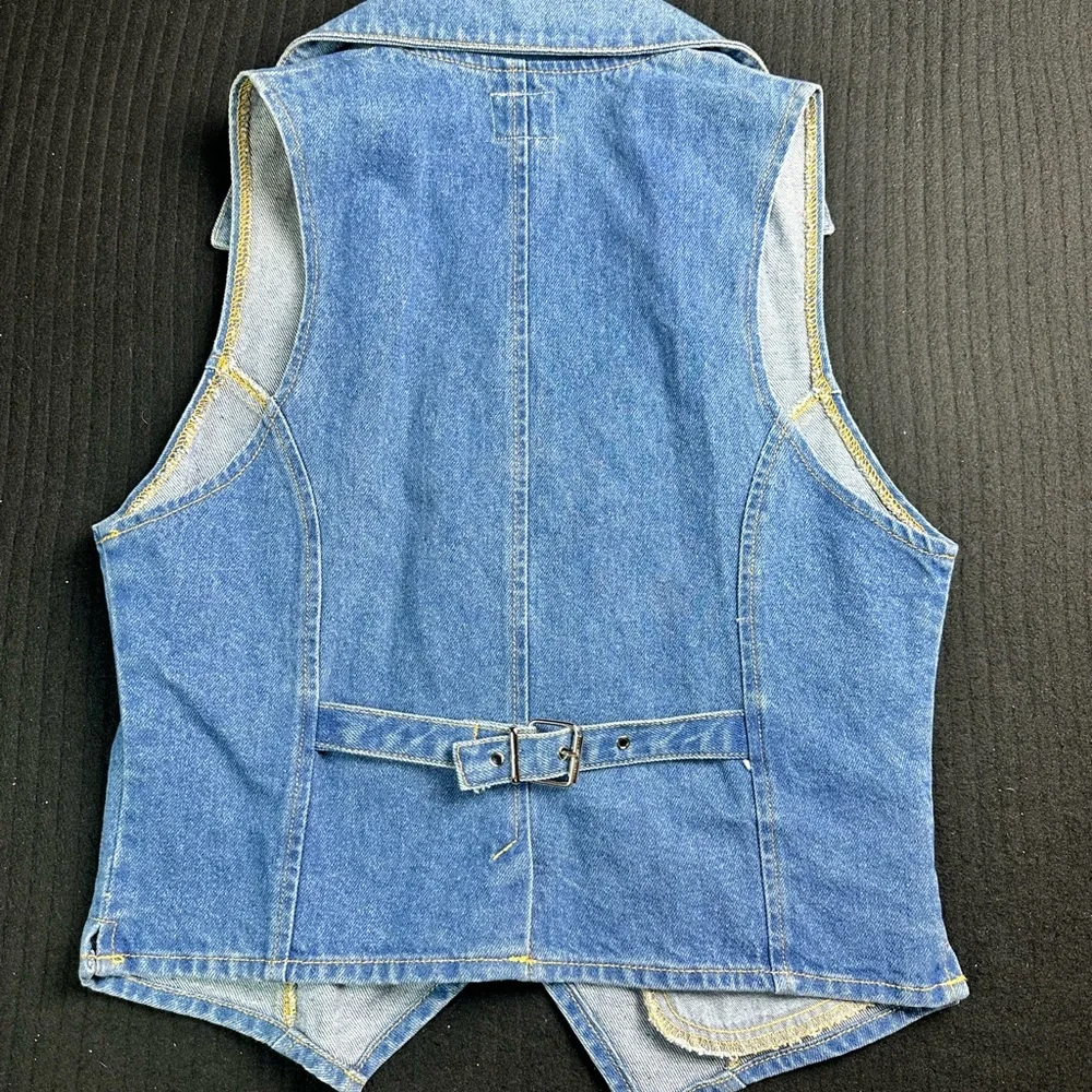👖✨ Vintage Women’s East West USA Denim Vest Size S ✨👖 - Picture 2 of 9